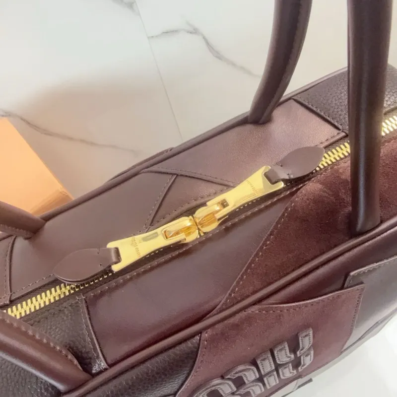 Miu Miu Dark Brown Top Handle Bag 736 - Image 5