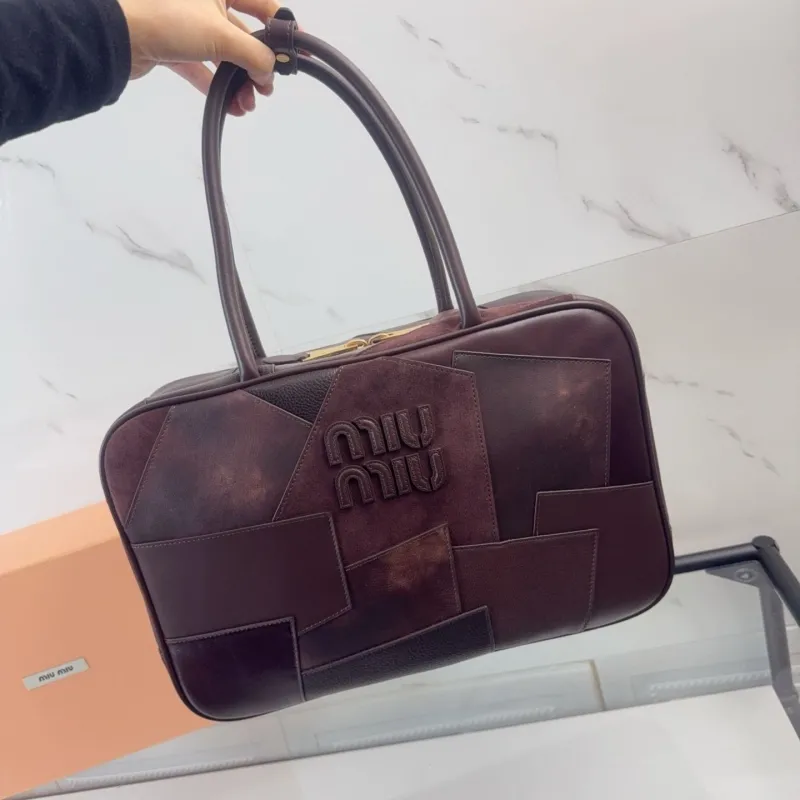 Miu Miu Dark Brown Top Handle Bag 736 - Image 6