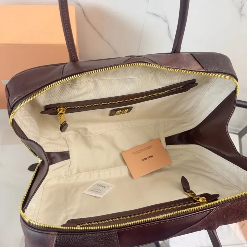 Miu Miu Dark Brown Top Handle Bag 736 - Image 8