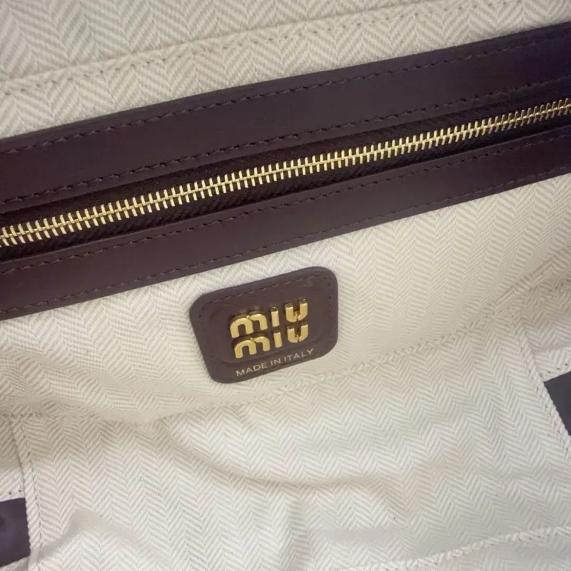 Miu Miu Brown Leather Top Handle Bag 737 - Image 6