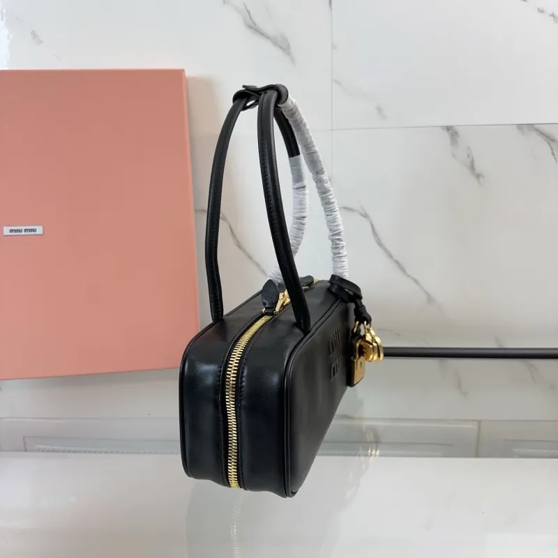 MIU MIU Black Top Handle Bag 746 - Image 3