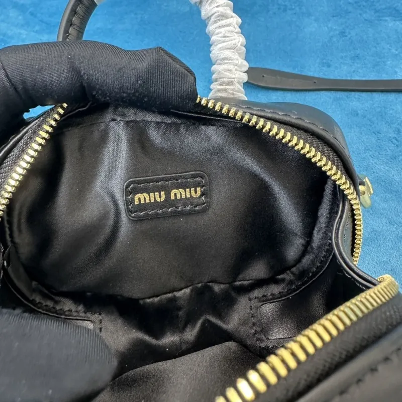 MIU MIU Black Mini Top Handle Crossbody Bag 749 - Image 8