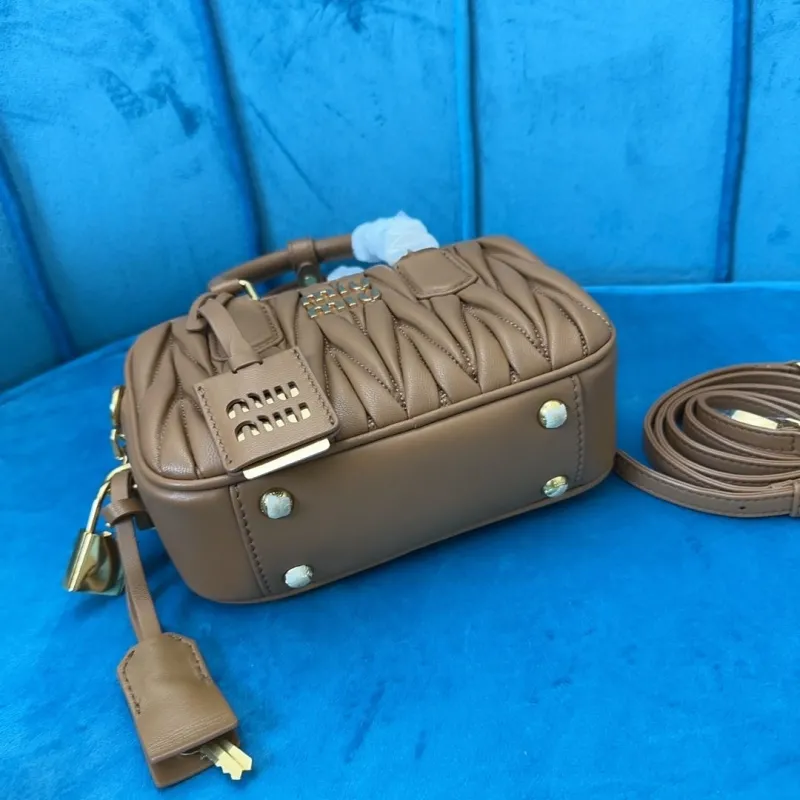 MIU MIU Brown Top Handle Crossbody Bag 751 - Image 6