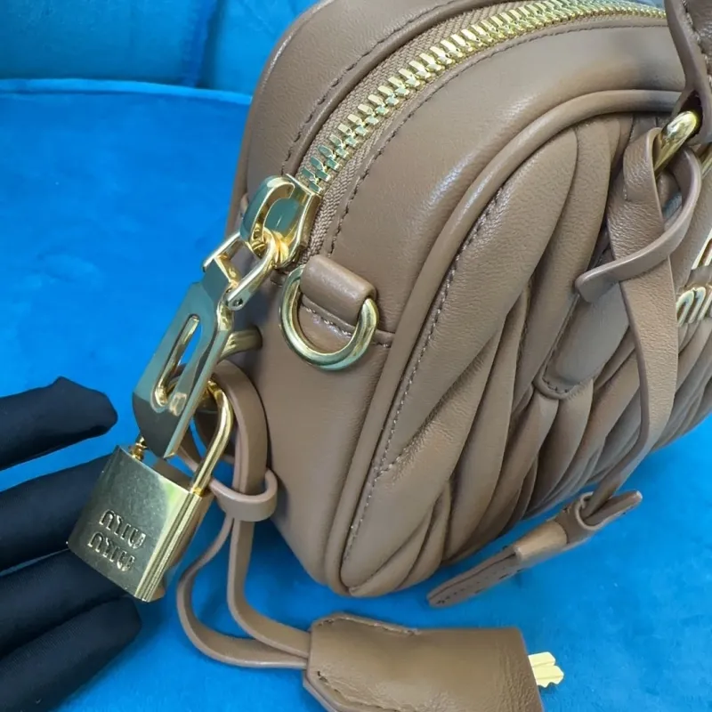 MIU MIU Brown Top Handle Crossbody Bag 751 - Image 7