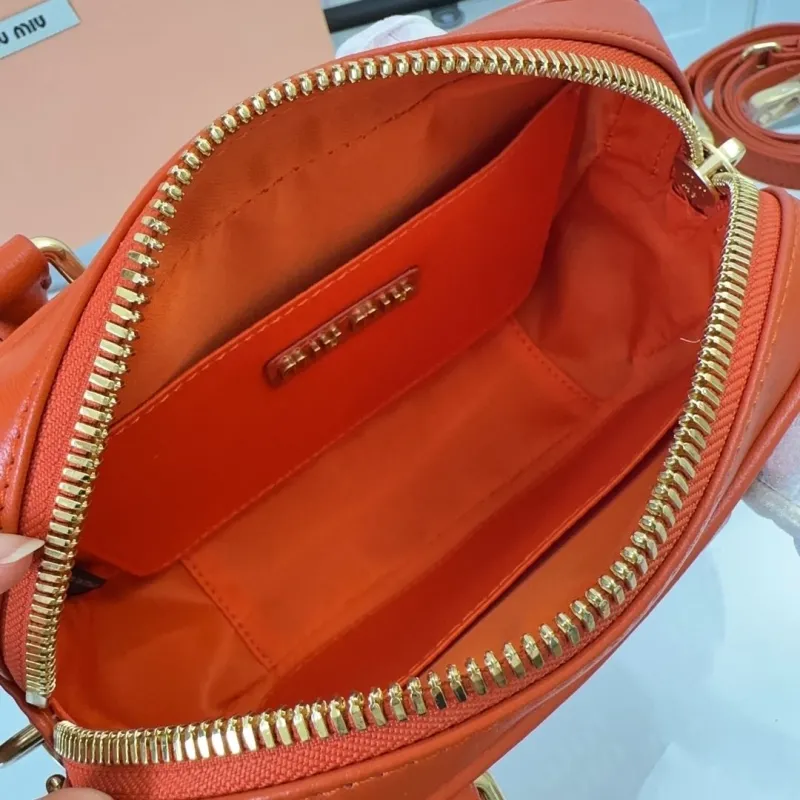Miu Miu Orange Matelasse Top Handle Bag 753 - Image 7