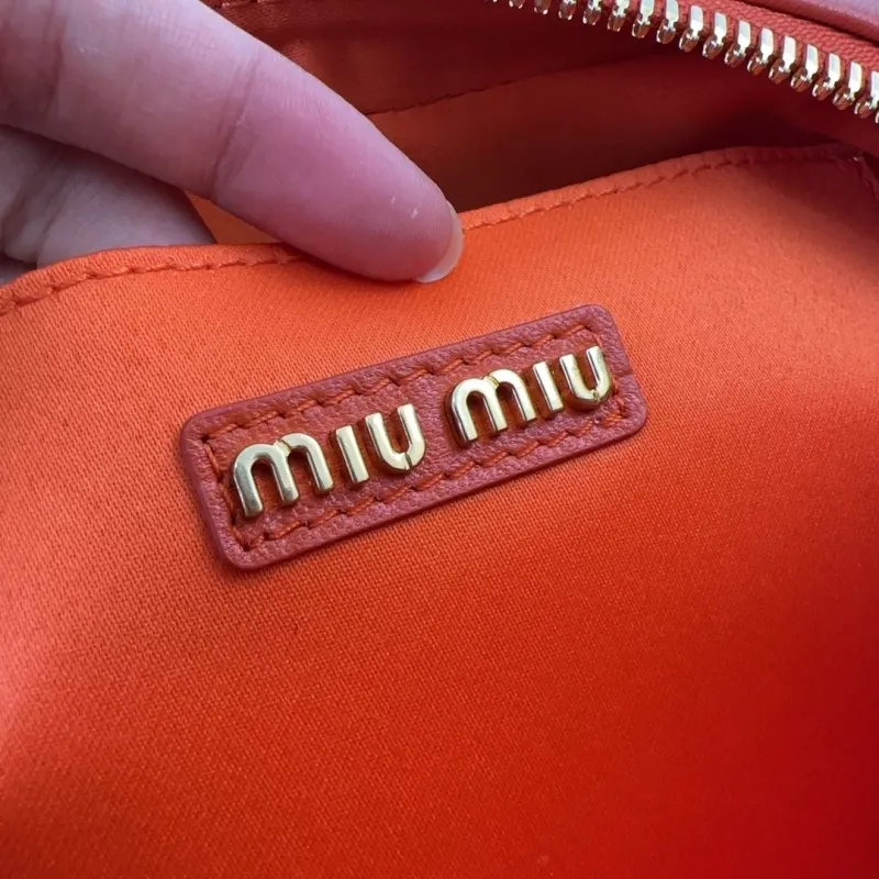 Miu Miu Orange Matelasse Top Handle Bag 753 - Image 8