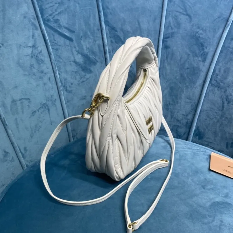 Miu Miu White Top Handle Crossbody Bag 756 - Image 3
