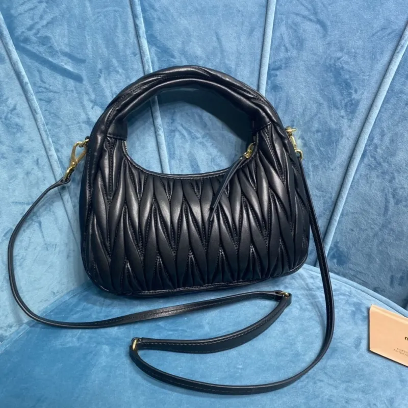 Alternative view of Miu Miu Black Matelassé Top Handle Crossbody Bag 757