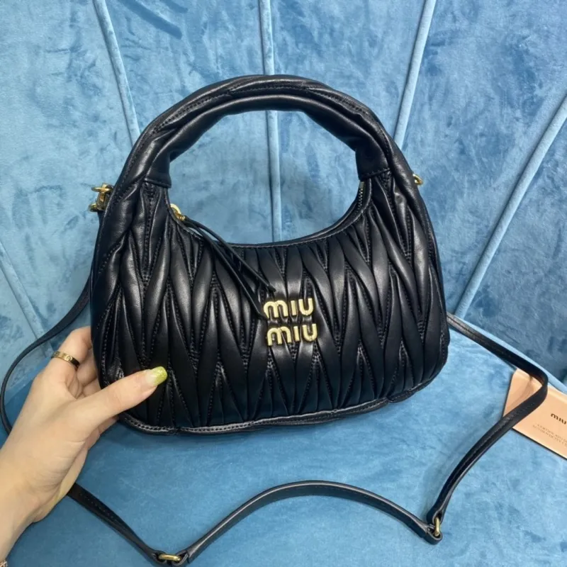 Miu Miu Black Matelassé Top Handle Crossbody Bag 757 - Image 5