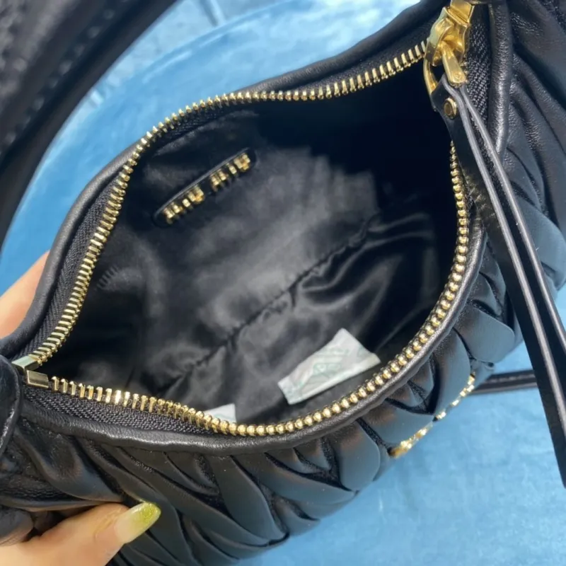 Miu Miu Black Matelassé Top Handle Crossbody Bag 757 - Image 7
