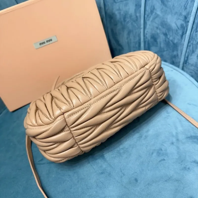 Miu Miu Beige Matelasse Top Handle Crossbody Bag 760 - Image 5