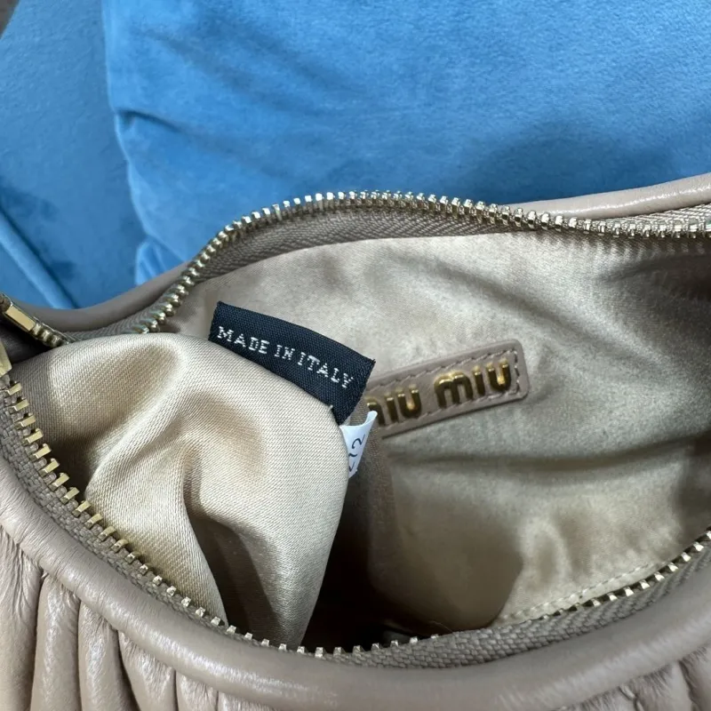 Miu Miu Beige Matelasse Top Handle Crossbody Bag 760 - Image 9