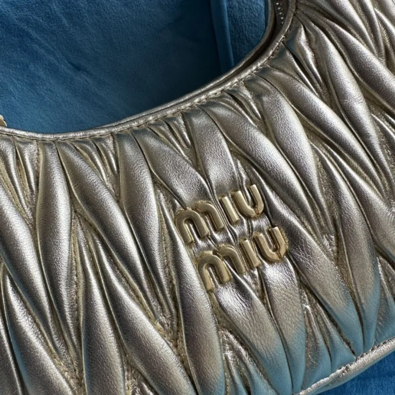 Miu Miu Metallic Gold Top Handle Crossbody Bag - Image 4