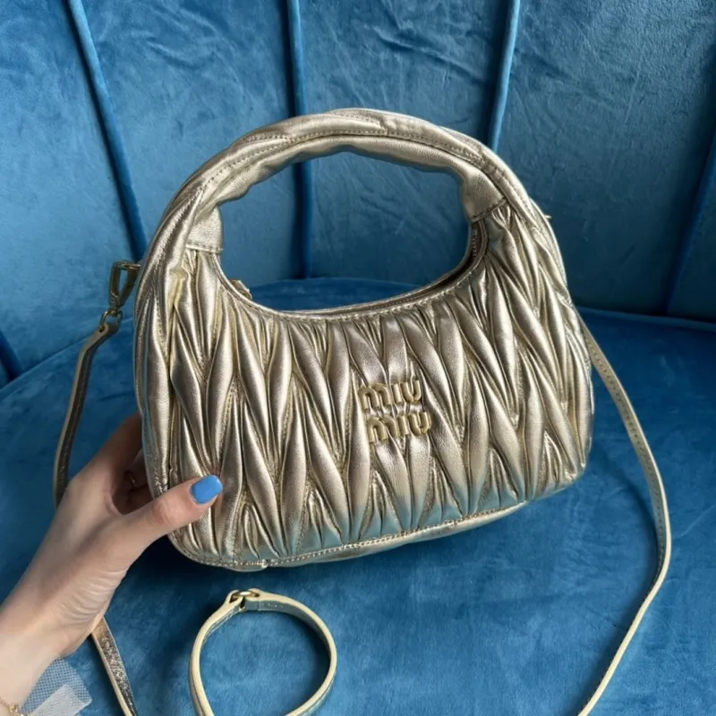 Miu Miu Metallic Gold Top Handle Crossbody Bag - Image 5