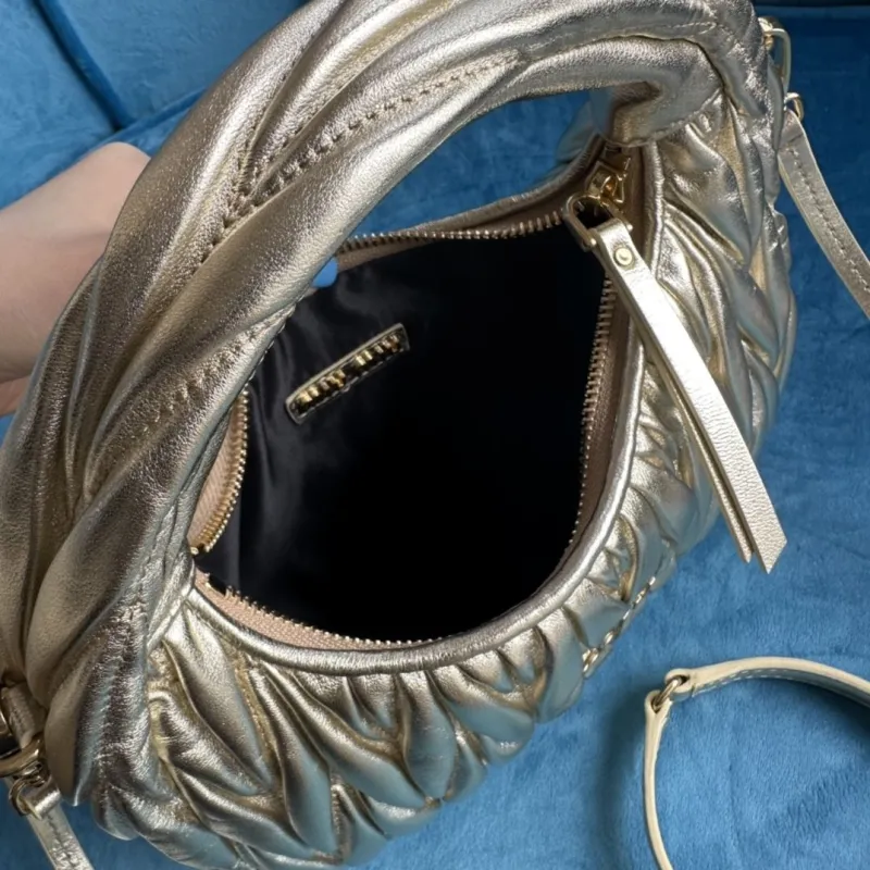 Miu Miu Metallic Gold Top Handle Crossbody Bag - Image 7