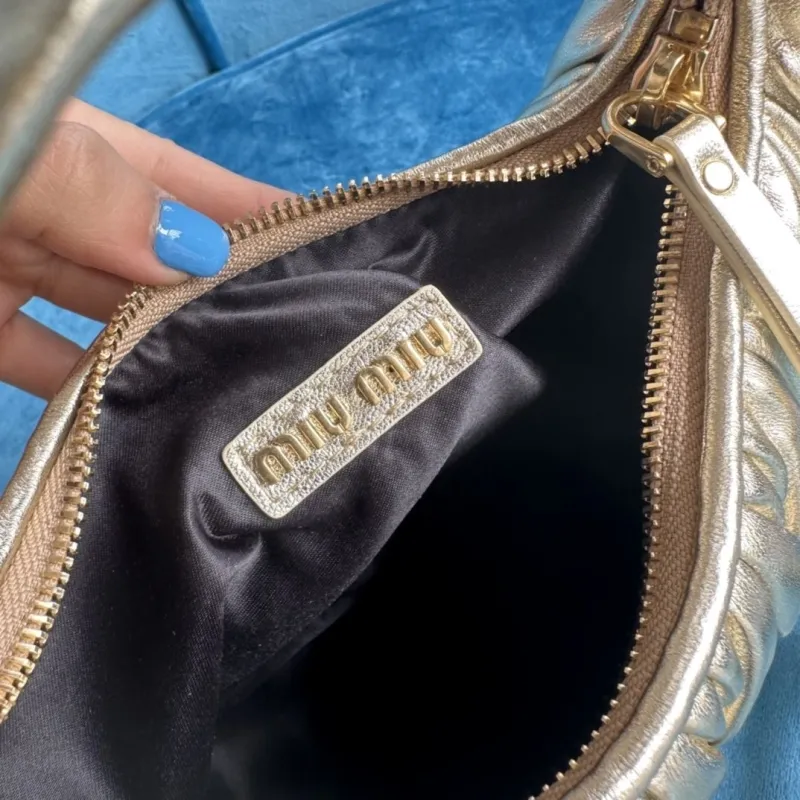 Miu Miu Metallic Gold Top Handle Crossbody Bag - Image 8