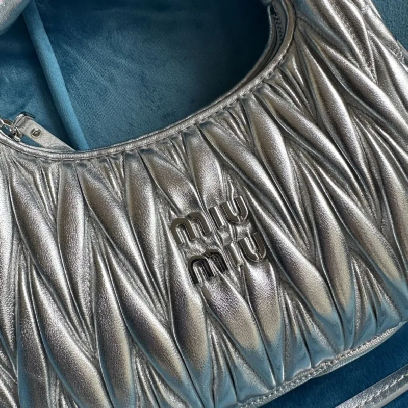 Miu Miu Silver Top Handle Crossbody Bag 763 - Image 4