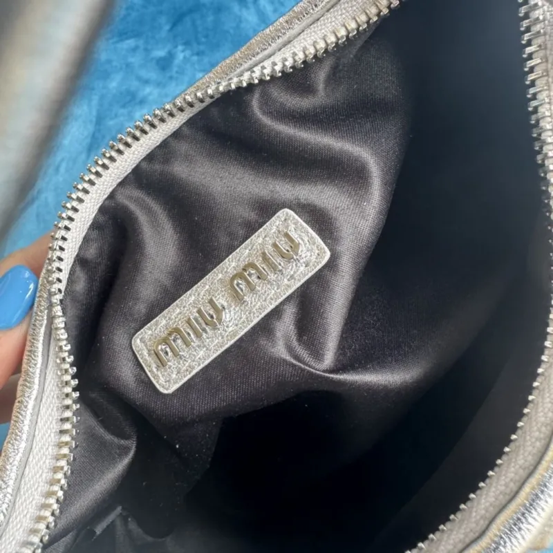 Miu Miu Silver Top Handle Crossbody Bag 763 - Image 8