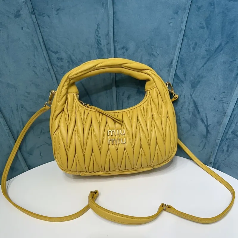 Miu Miu Yellow Top Handle Crossbody Bag 766