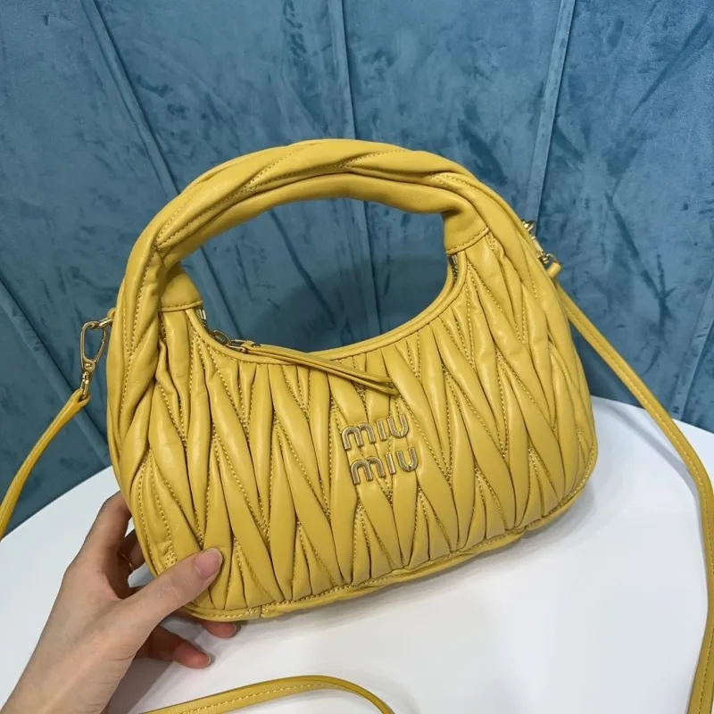 Miu Miu Yellow Top Handle Crossbody Bag 766 - Image 5