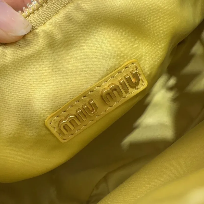 Miu Miu Yellow Top Handle Crossbody Bag 766 - Image 8