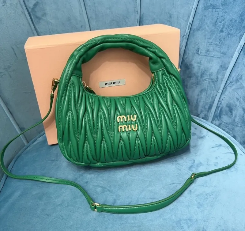 Miu Miu Green Top Handle Crossbody Bag