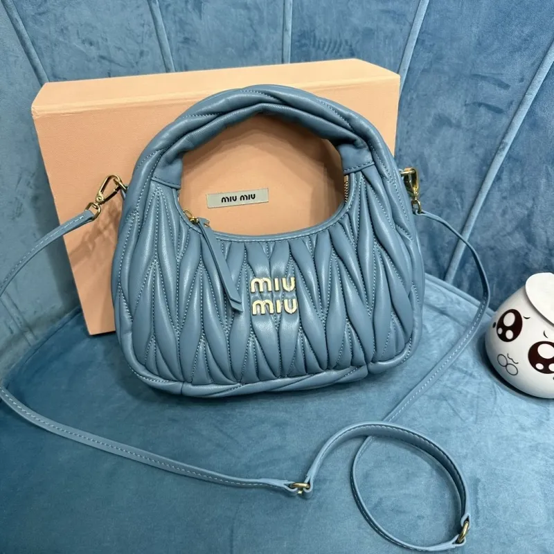 Miu Miu Blue Top Handle Crossbody Bag 768