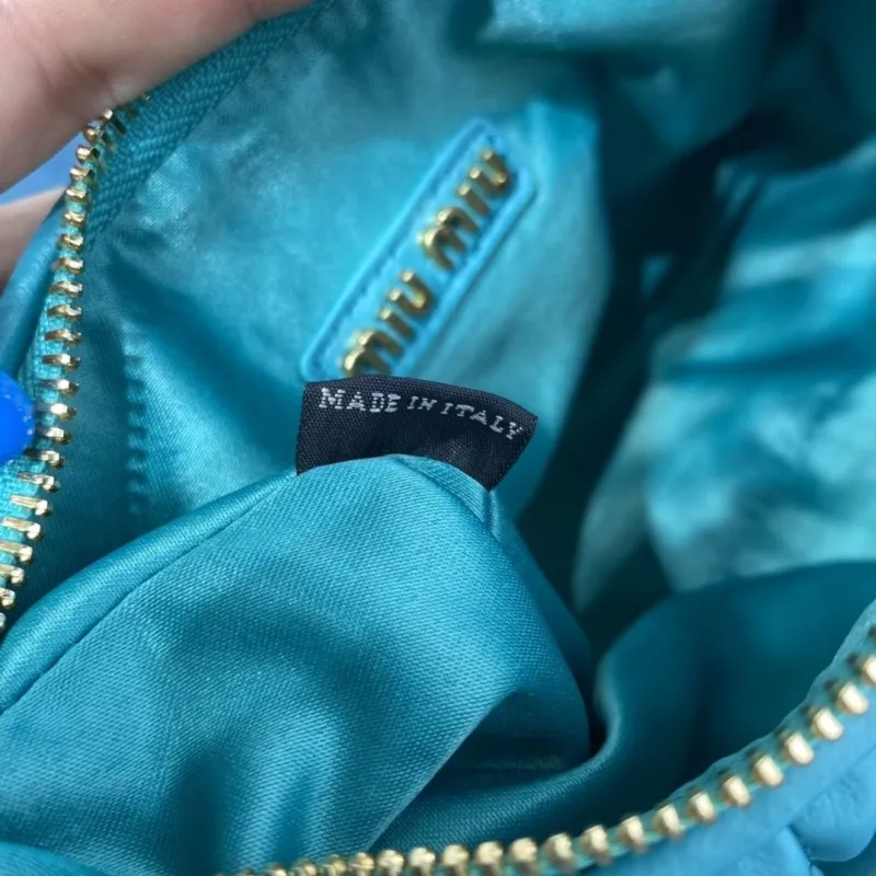 MIU MIU Turquoise Top Handle Crossbody Bag 771 - Image 9