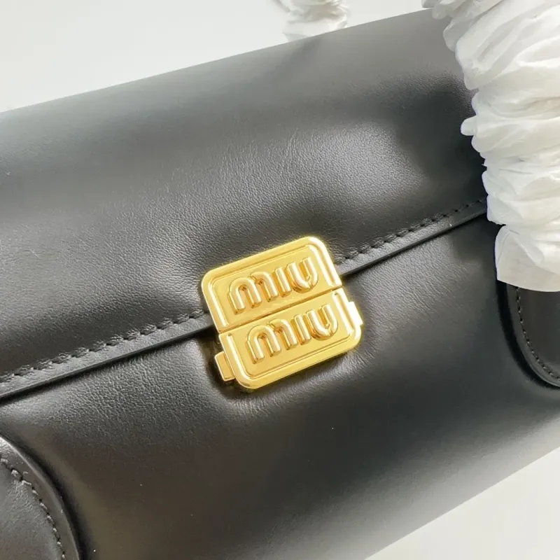 MIU MIU Black Leather Top Handle Bag 775 - Image 4