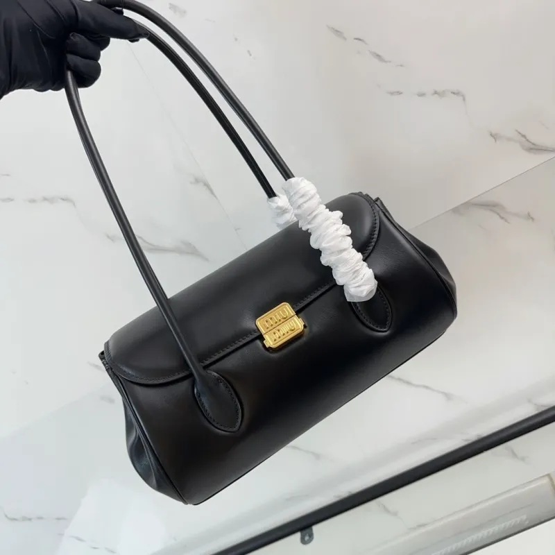 MIU MIU Black Leather Top Handle Bag 775 - Image 6