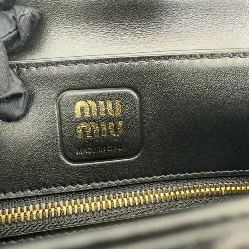 MIU MIU Black Leather Top Handle Bag 775 - Image 9
