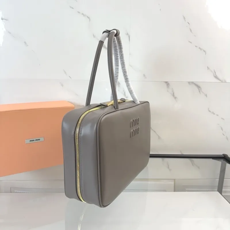 Miu Miu Gray Top Handle Bag 781 - Image 3