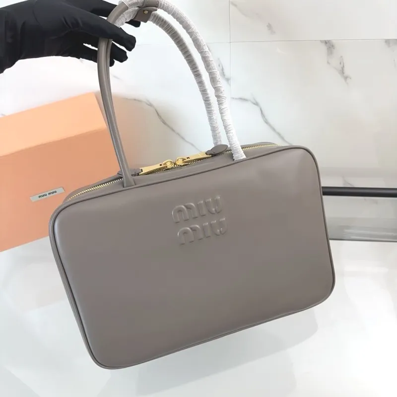 Miu Miu Gray Top Handle Bag 781 - Image 5