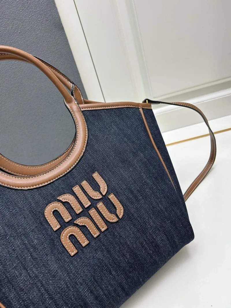 MIU MIU Denim Top Handle Crossbody Bag CL616018 - Image 5