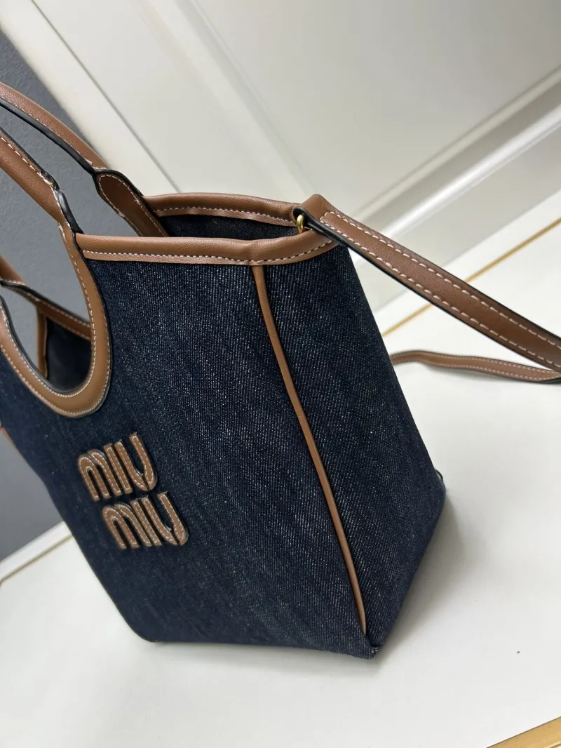 MIU MIU Denim Top Handle Crossbody Bag CL616018 - Image 6