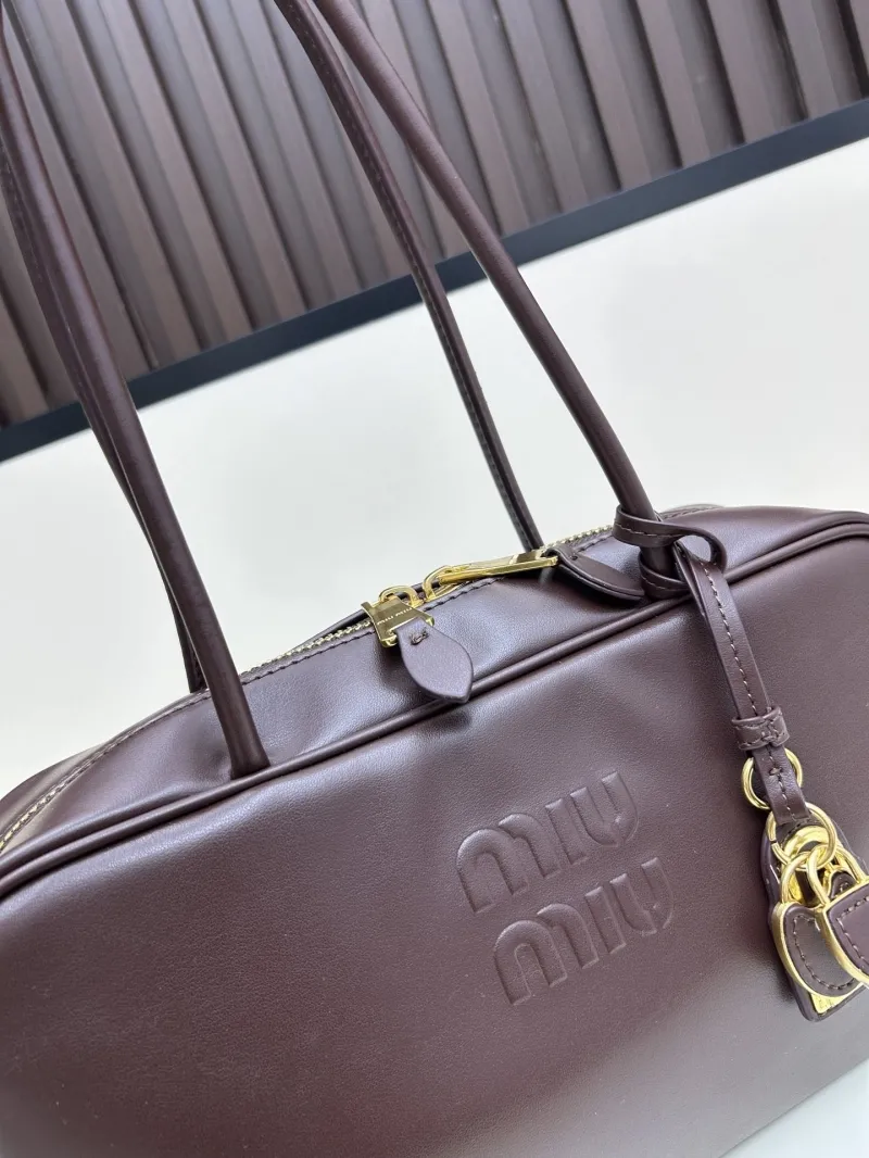 MIU MIU Brown Leather Top Handle Bag 07072 - Image 4