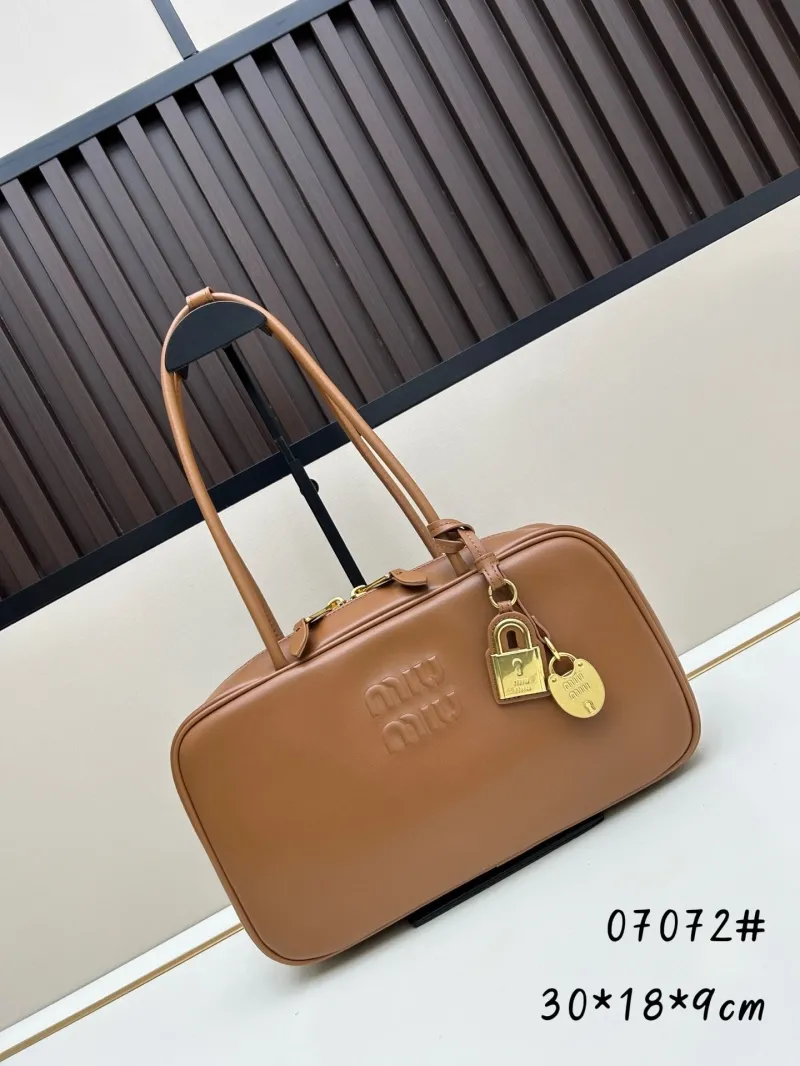 Miu Miu Brown Top Handle Shoulder Bag 07072
