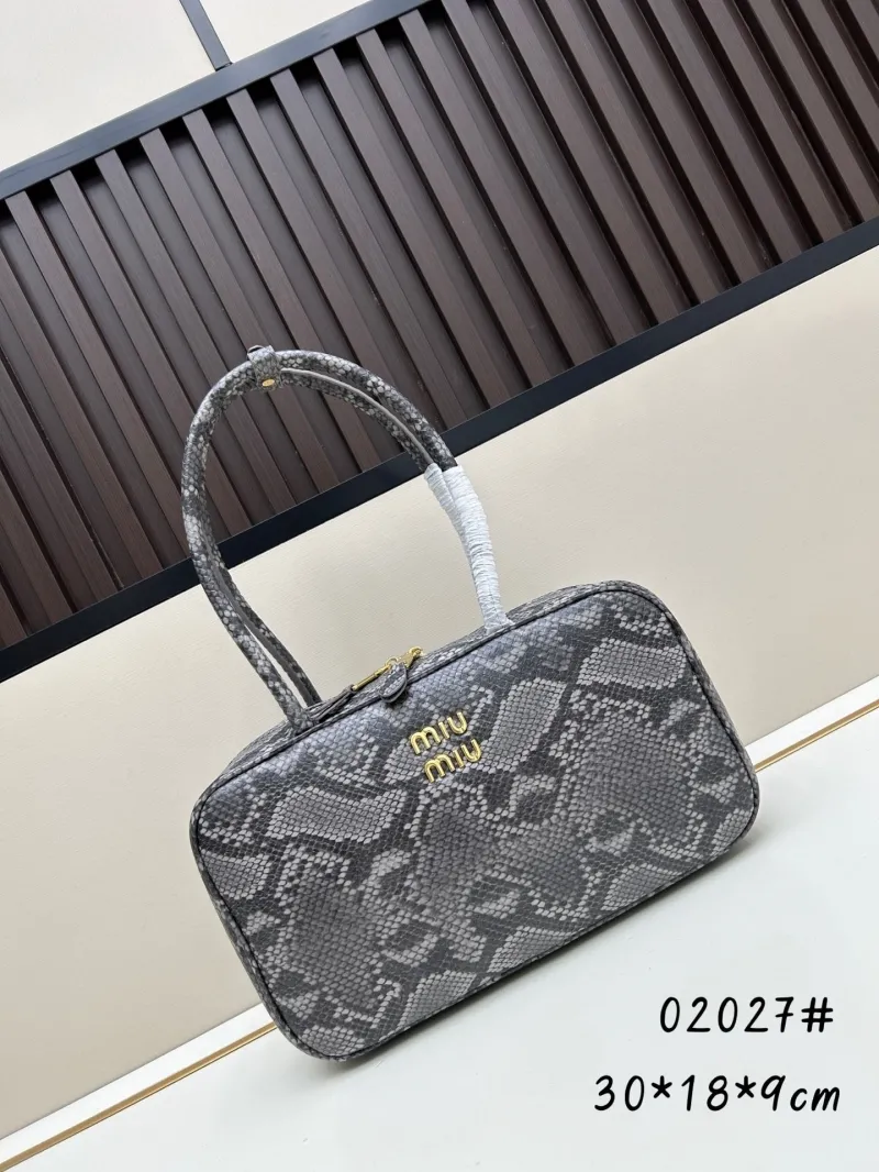 Miu Miu Snake Print Top Handle Bag 02027