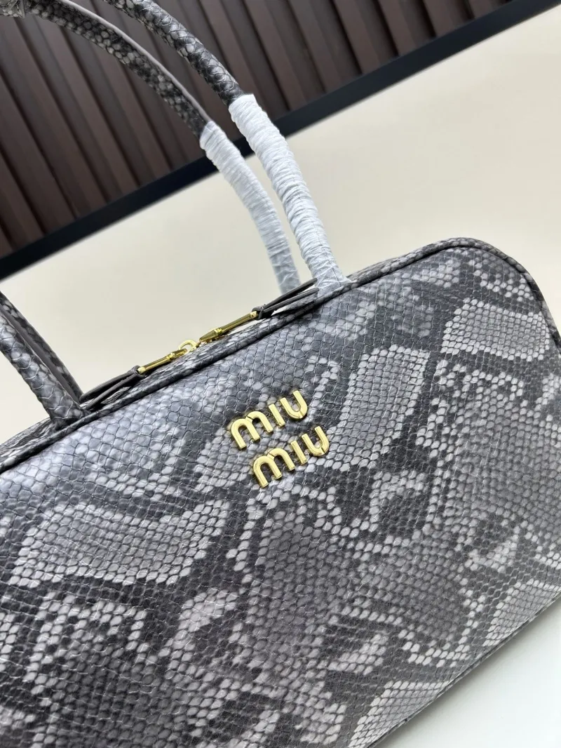 Miu Miu Snake Print Top Handle Bag 02027 - Image 4