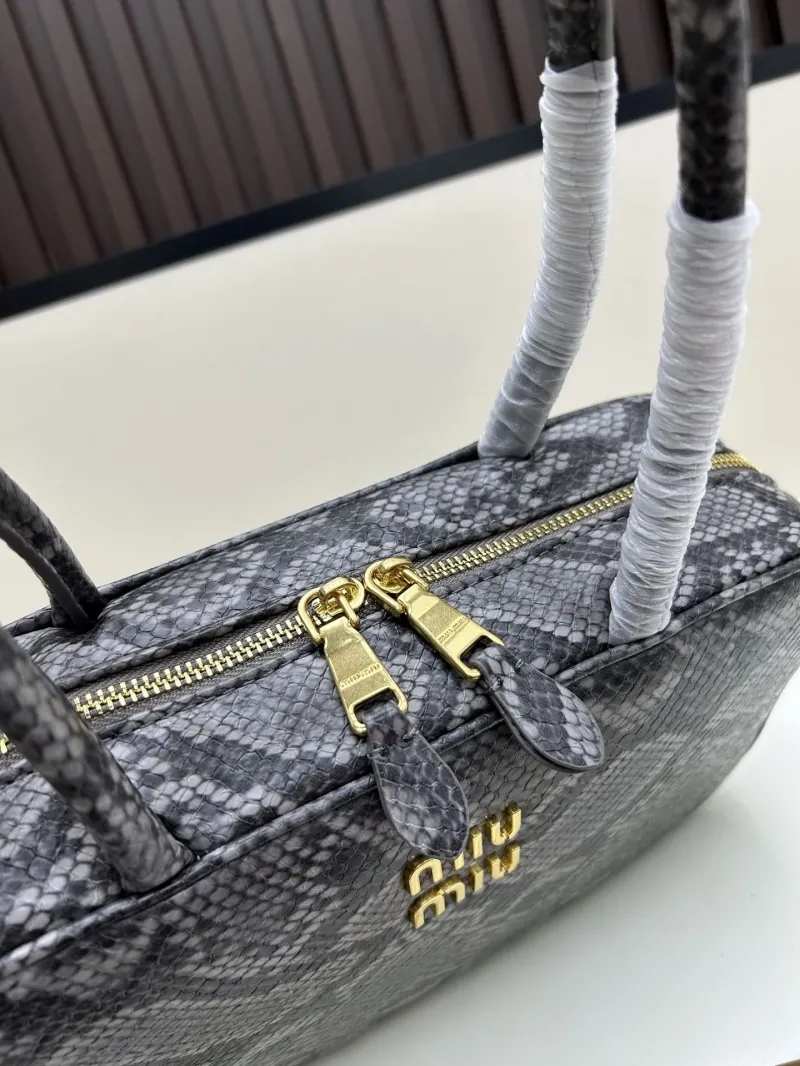 Miu Miu Snake Print Top Handle Bag 02027 - Image 6