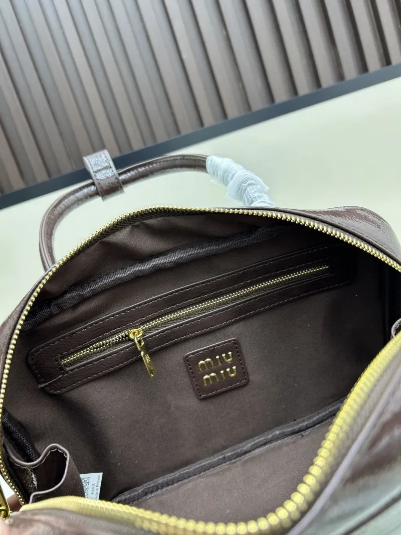 MIU MIU Brown Top Handle Crossbody Bag 2529 - Image 8