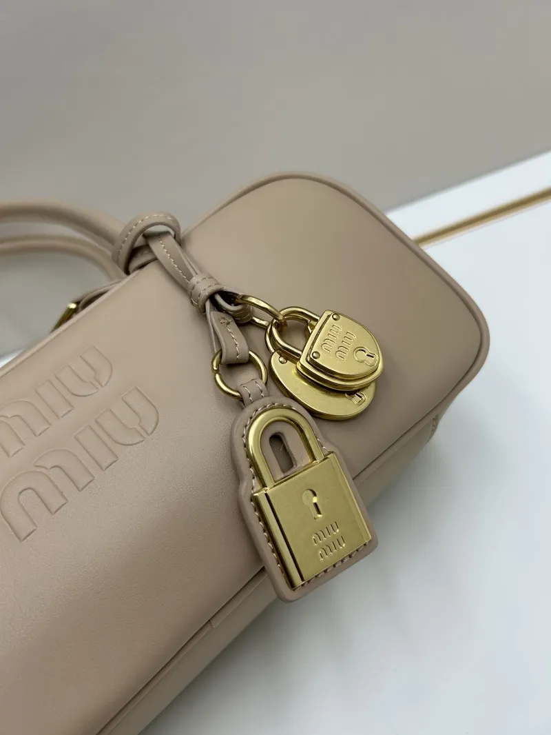 MIU MIU Beige Top Handle Bag 07047 - Image 4