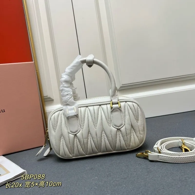Miu Miu 5BP088 White Mini Top Handle Crossbody Bag - Image 3