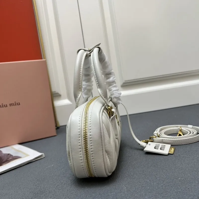 Miu Miu 5BP088 White Mini Top Handle Crossbody Bag - Image 7
