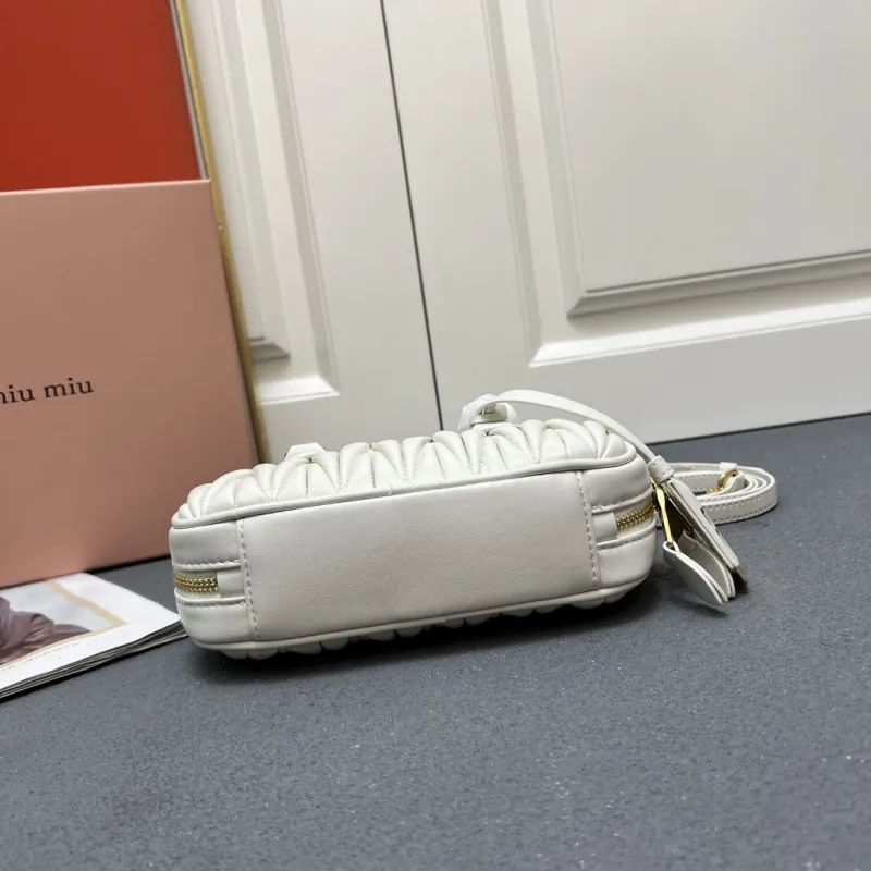 Miu Miu 5BP088 White Mini Top Handle Crossbody Bag - Image 8