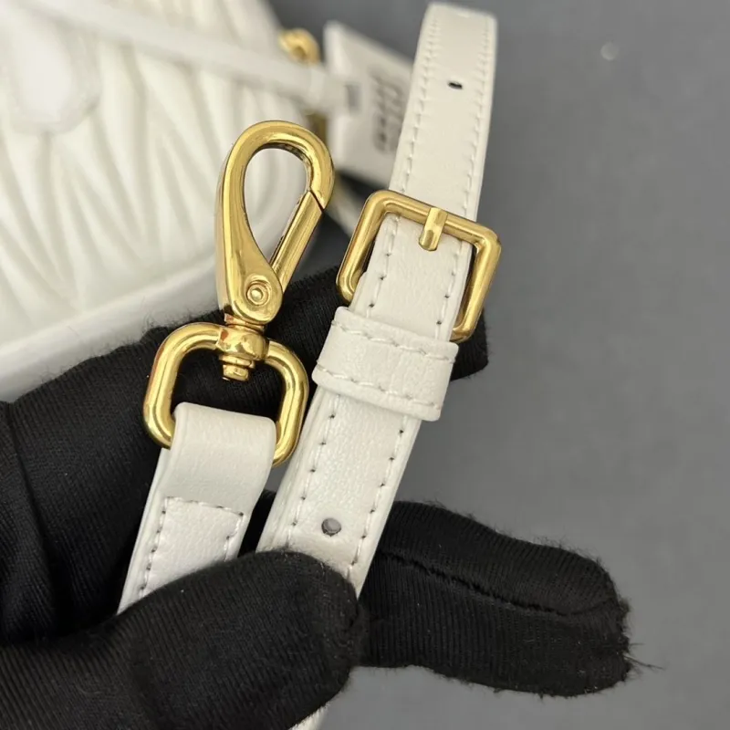 Miu Miu 5BP088 White Mini Top Handle Crossbody Bag - Image 9