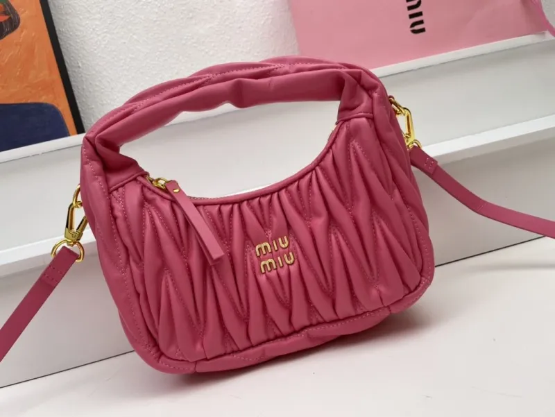 Miu Miu Pink Top Handle Crossbody Bag 5BC125 20cm - Image 3