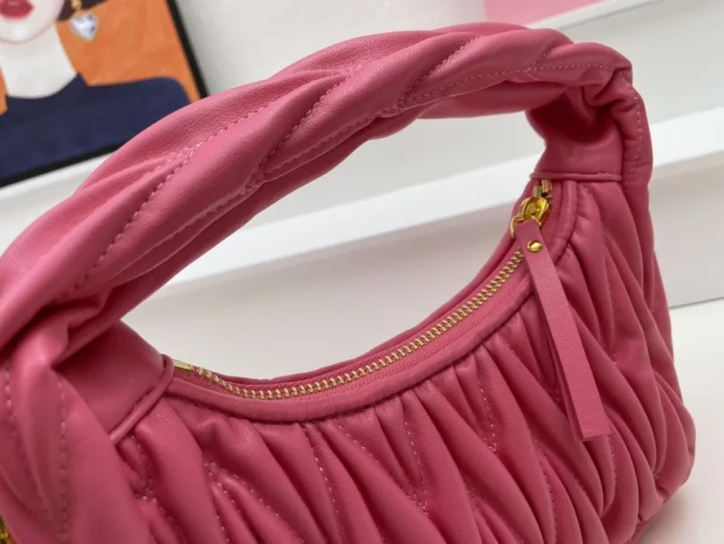 Miu Miu Pink Top Handle Crossbody Bag 5BC125 20cm - Image 6