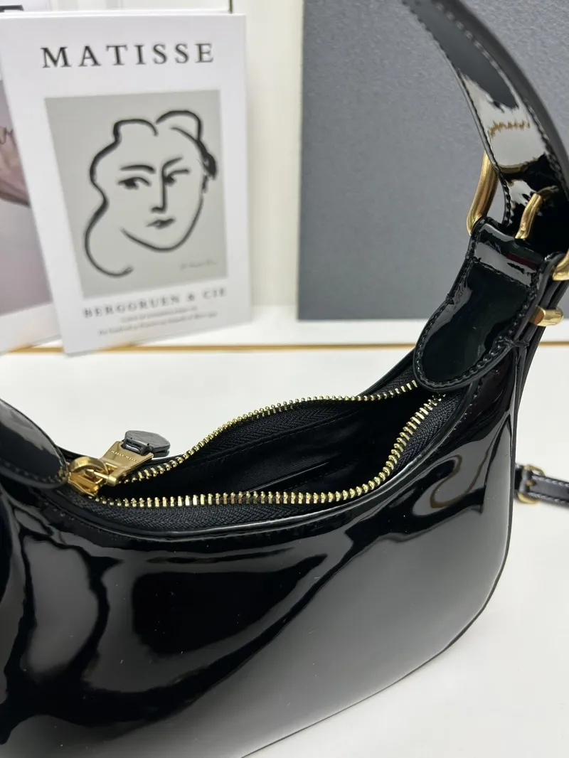 Miu Miu Black Patent Leather Top Handle Bag 5BC161 - Image 7