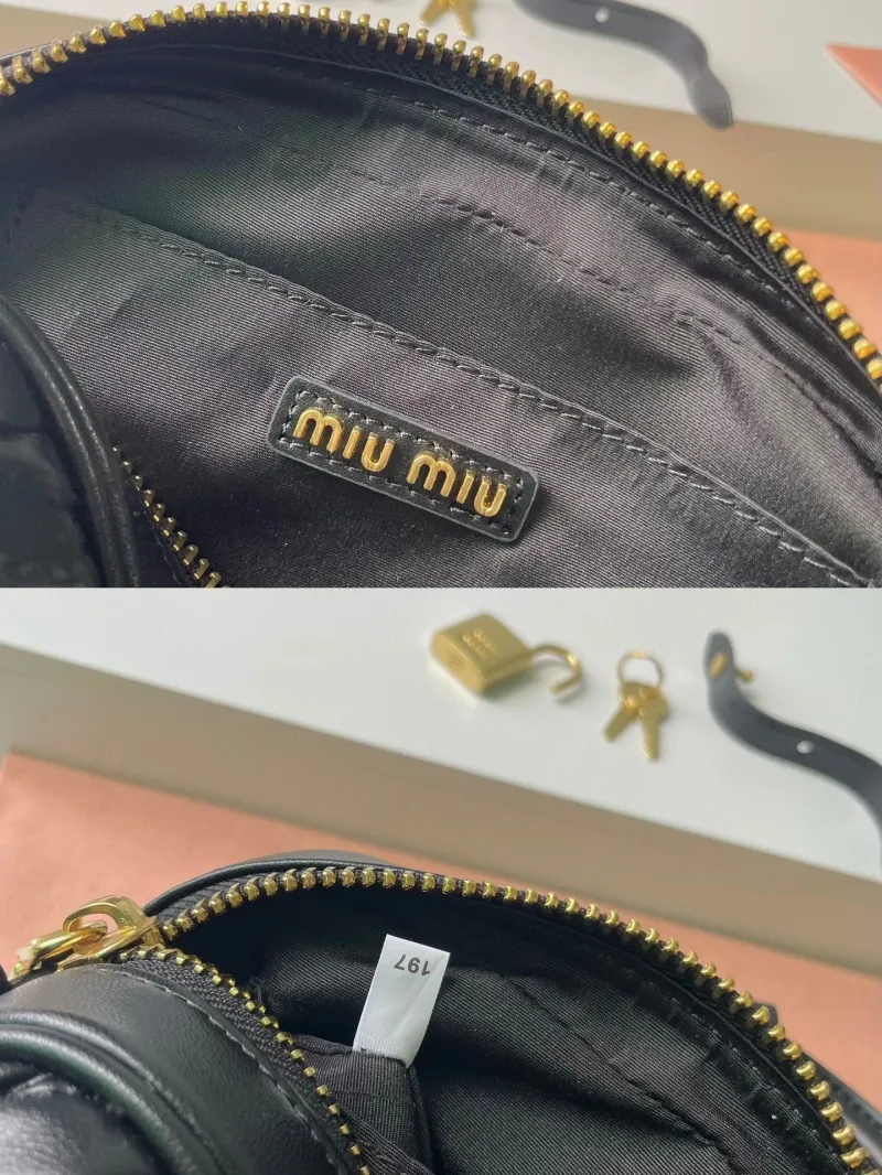 Miu Miu Black Matelassé Top Handle Bag 891 - Image 9